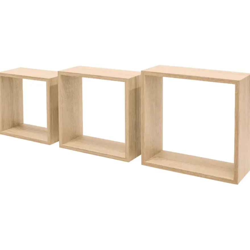 Duraline wandkubus eiken set van 3 stuks