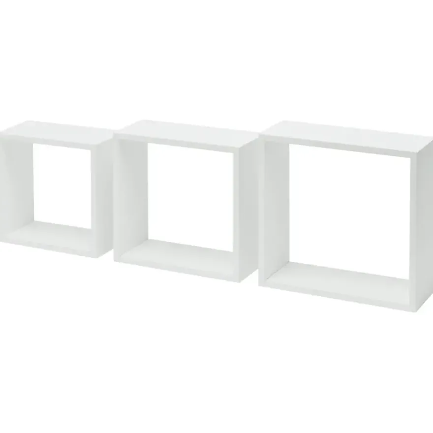 Duraline wandkubus wit set van 3 stuks