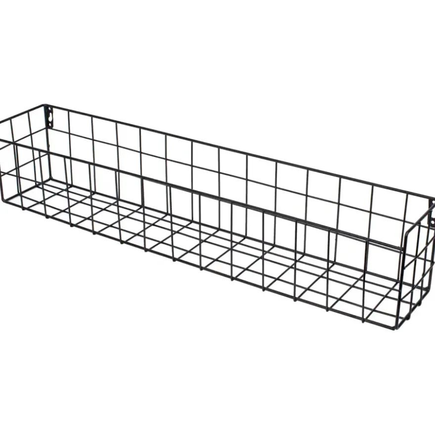 Duraline wandmand draadstaal mat zwart 60 x 12 x 10 cm