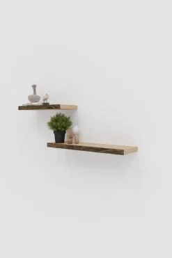 Duraline wandplank eikenfineer met schors 80x23,5 cm 38mm