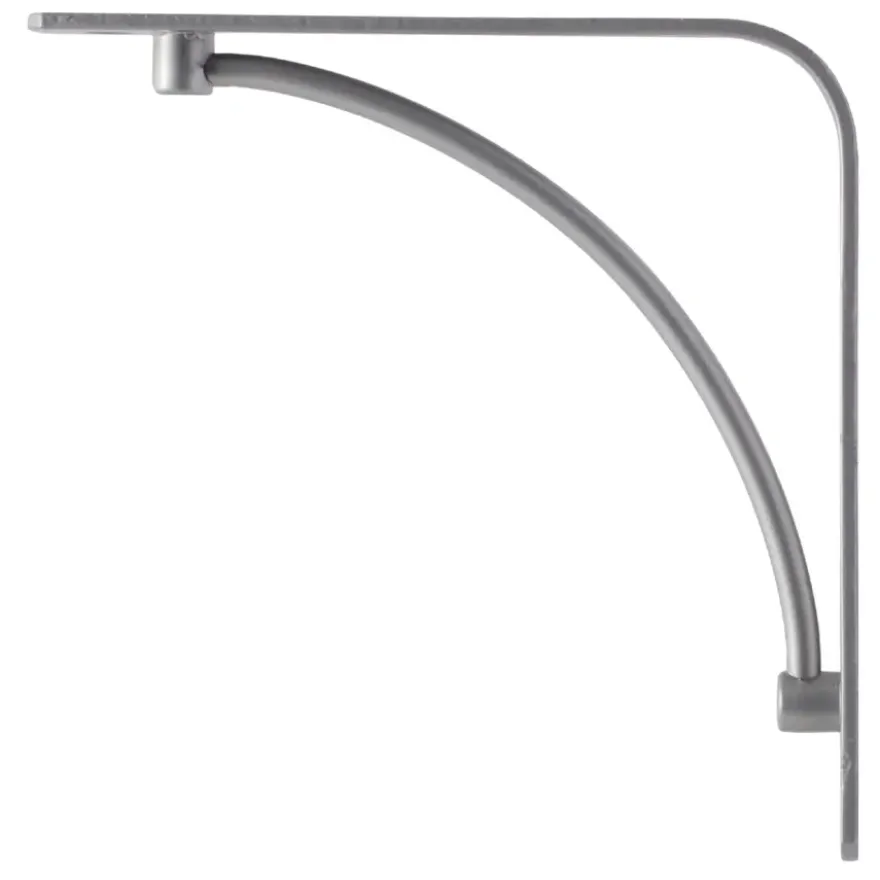 Duraline wandplankdrager 19,5 x 19,5 cm zilver