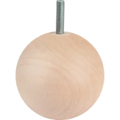 Duraline meubelpoot bol naturel eiken Ø7 cm