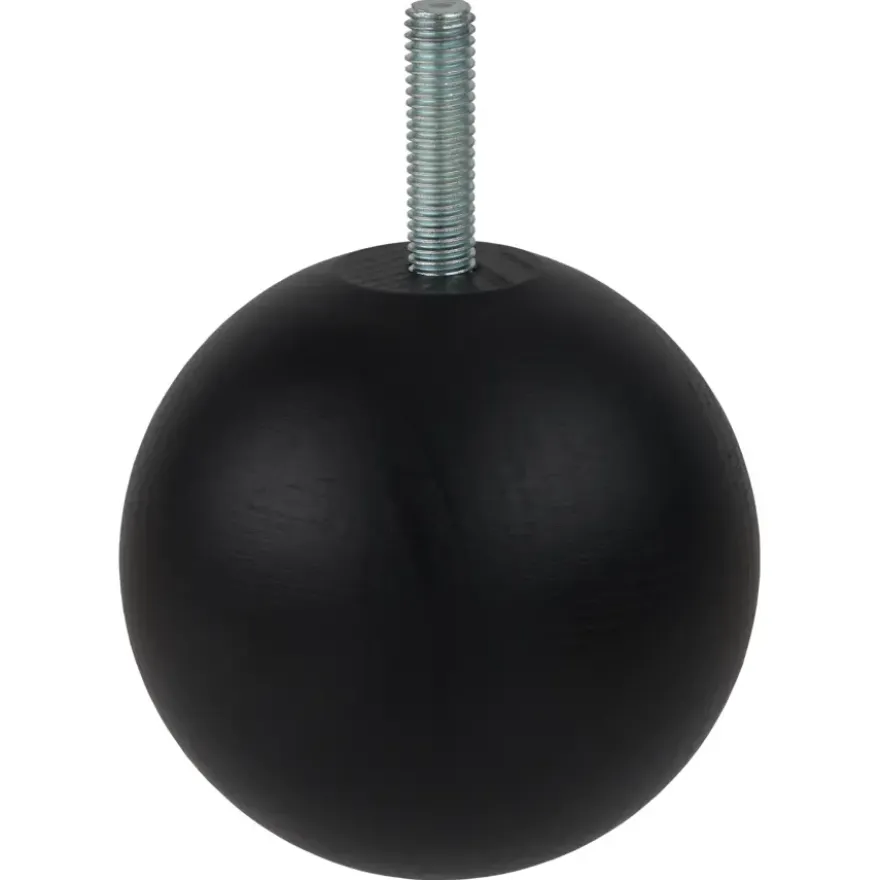 Duraline meubelpoot bol zwart Ø7 cm