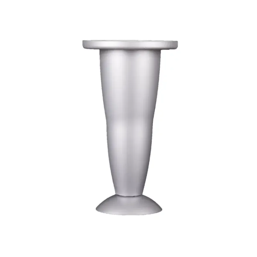 Duraline meubelpoot kunststof aluminium verstelbaar 12,8-13,8 cm
