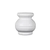 Duraline meubelpoot Lisa buikmodel zijdeglans wit 9 cm