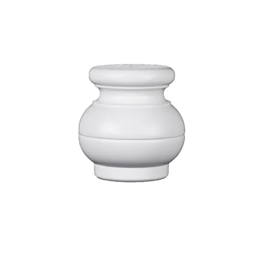 Duraline meubelpoot Lisa buikmodel zijdeglans wit 9 cm