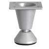 Duraline meubelpoot rond met voet zilvergrijs Ø5 cm