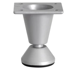 Duraline meubelpoot rond met voet zilvergrijs Ø5 cm