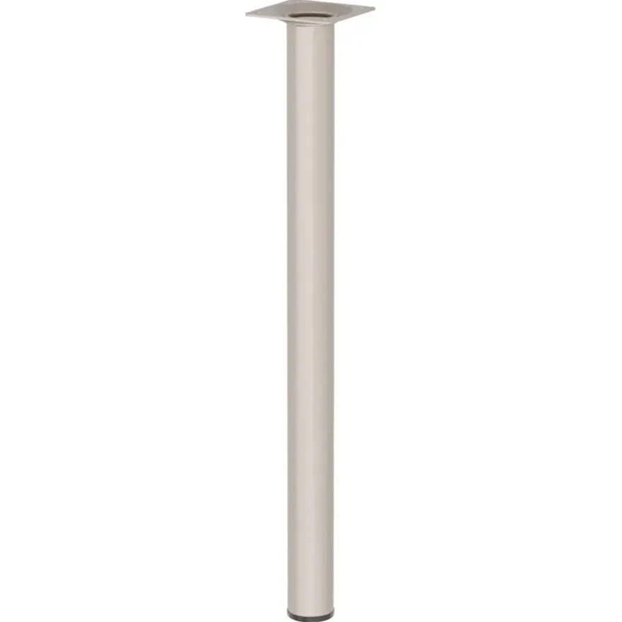 Duraline meubelpoot rond zand / beige staal Ø3x40 cm