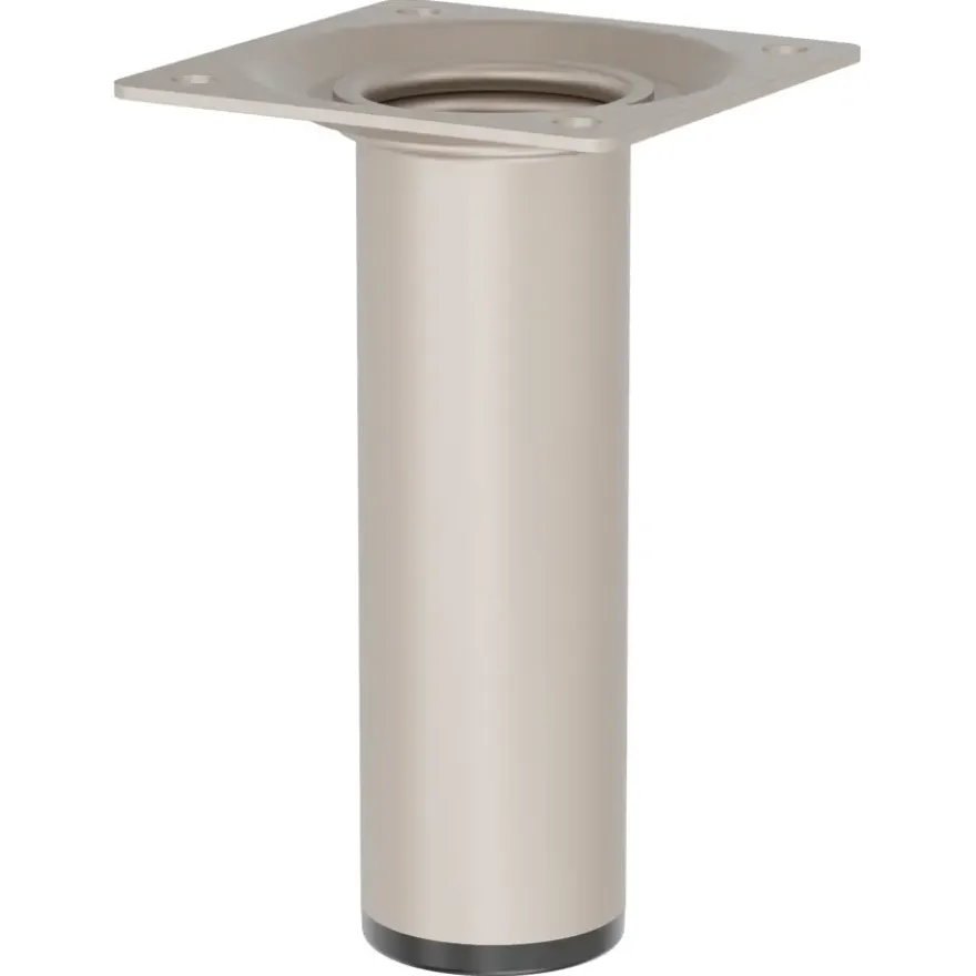 Duraline meubelpoot rond zand / beige staal Ø3x10 cm