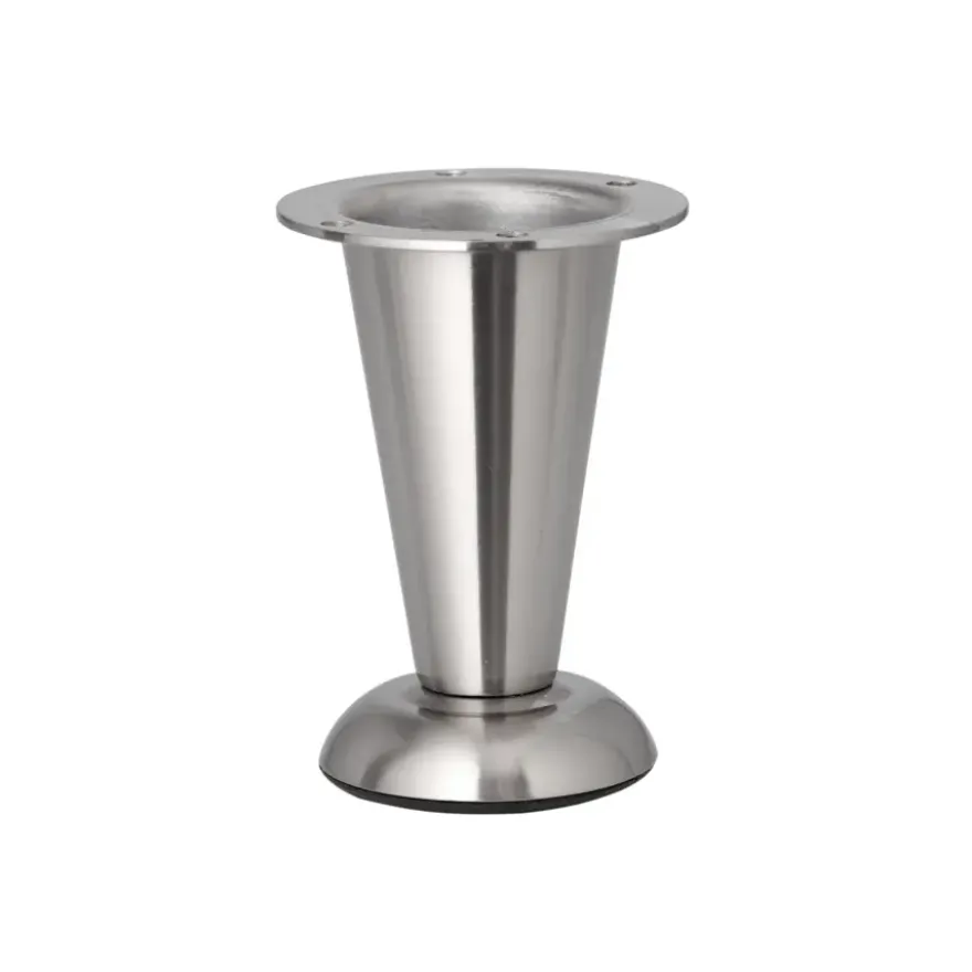 Duraline meubelpoot verstelbaar rond mat nikkel 10,3x11,3 cm