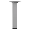 Duraline meubelpoot vierkant zilvergrijs 25x25 mm 15 cm