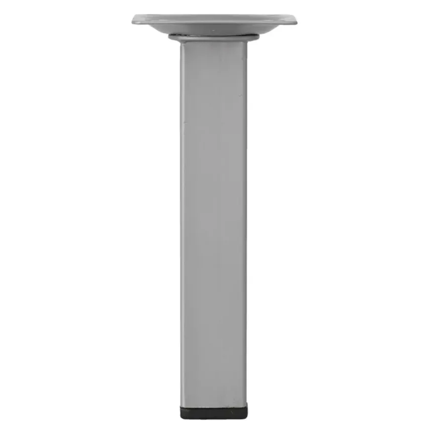 Duraline meubelpoot vierkant zilvergrijs 25x25 mm 15 cm