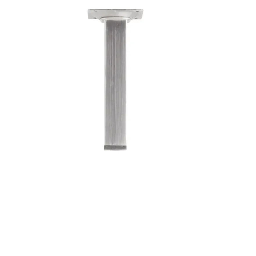 Duraline meubelpoot vierkant nikkel geborsteld 2,5x2,5x15 cm