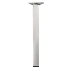 Duraline meubelpoot vierkant nikkel geborsteld 2,5x2,5x25 cm