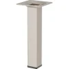 Duraline meubelpoot vierkant zand / beige staal 2,5x2,5x15 cm
