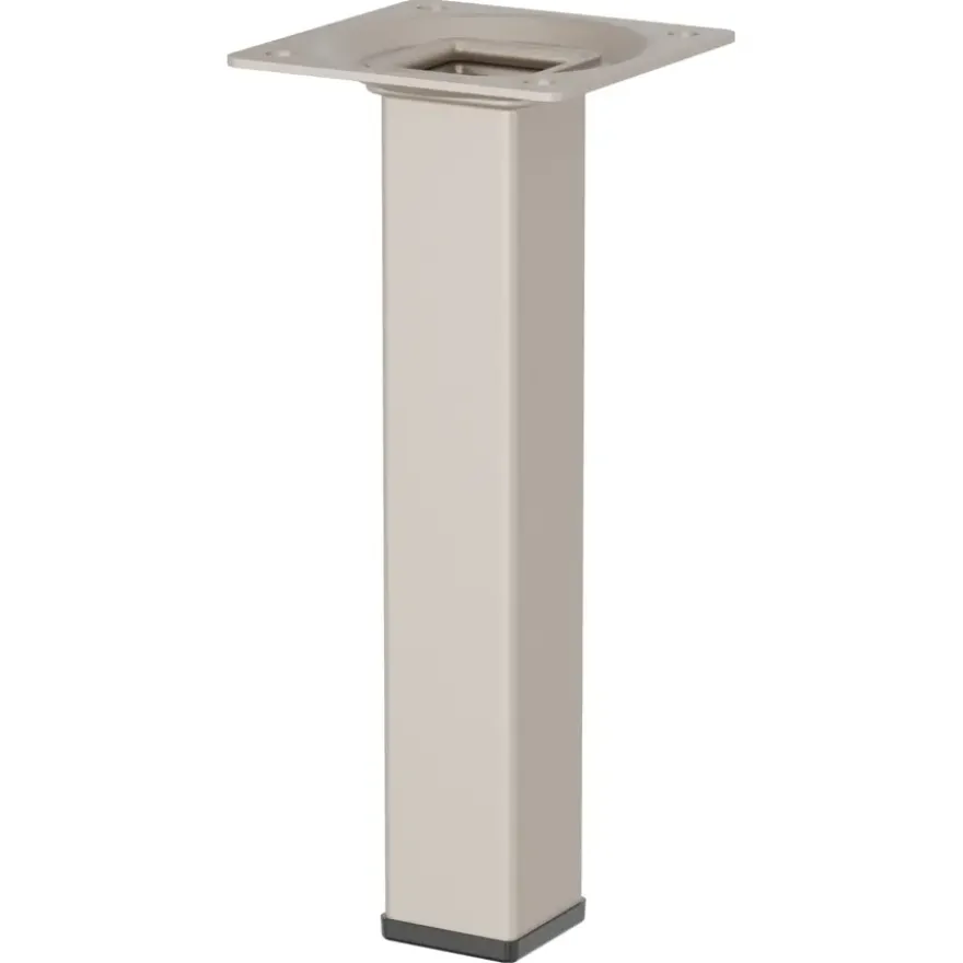 Duraline meubelpoot vierkant zand / beige staal 2,5x2,5x15 cm