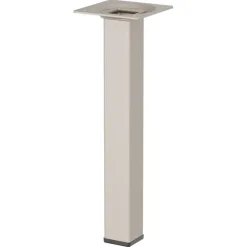 Duraline meubelpoot vierkant zand / beige staal 2,5x2,5x20 cm