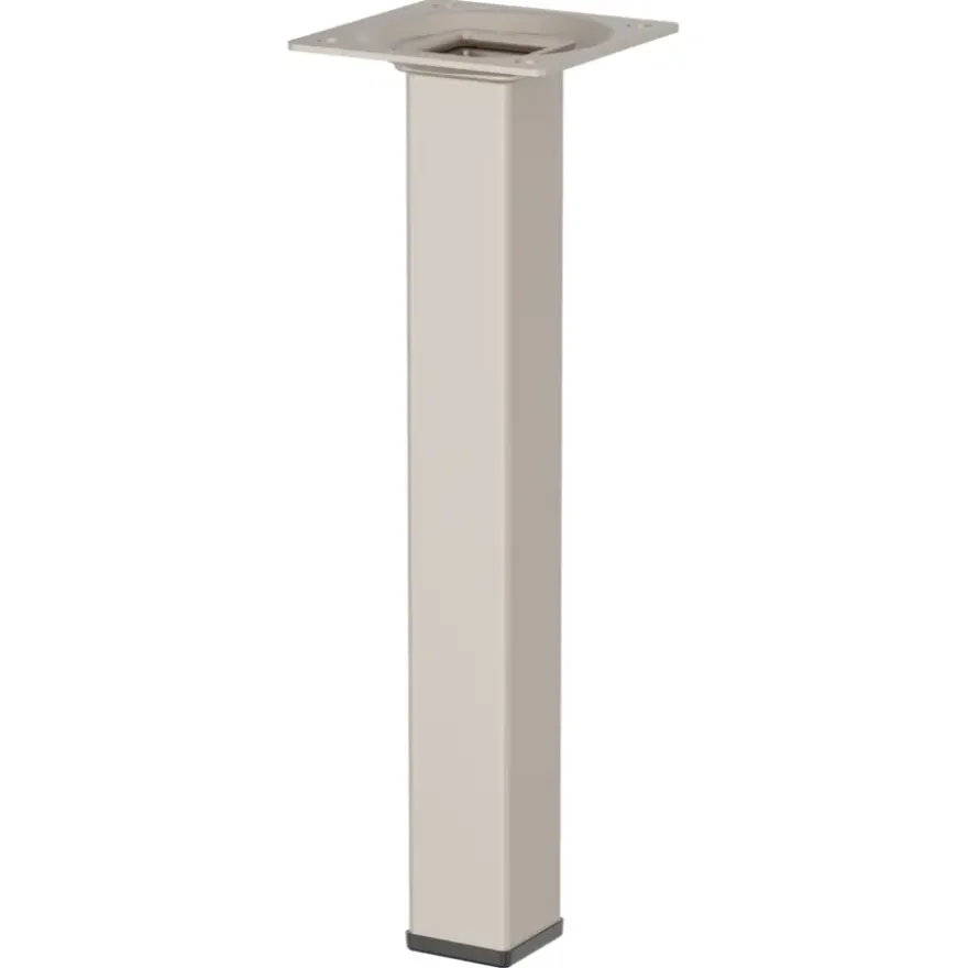 Duraline meubelpoot vierkant zand / beige staal 2,5x2,5x20 cm