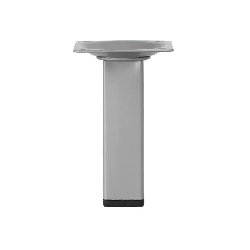 Duraline meubelpoot vierkant zilvergrijs 25x25 mm 10 cm