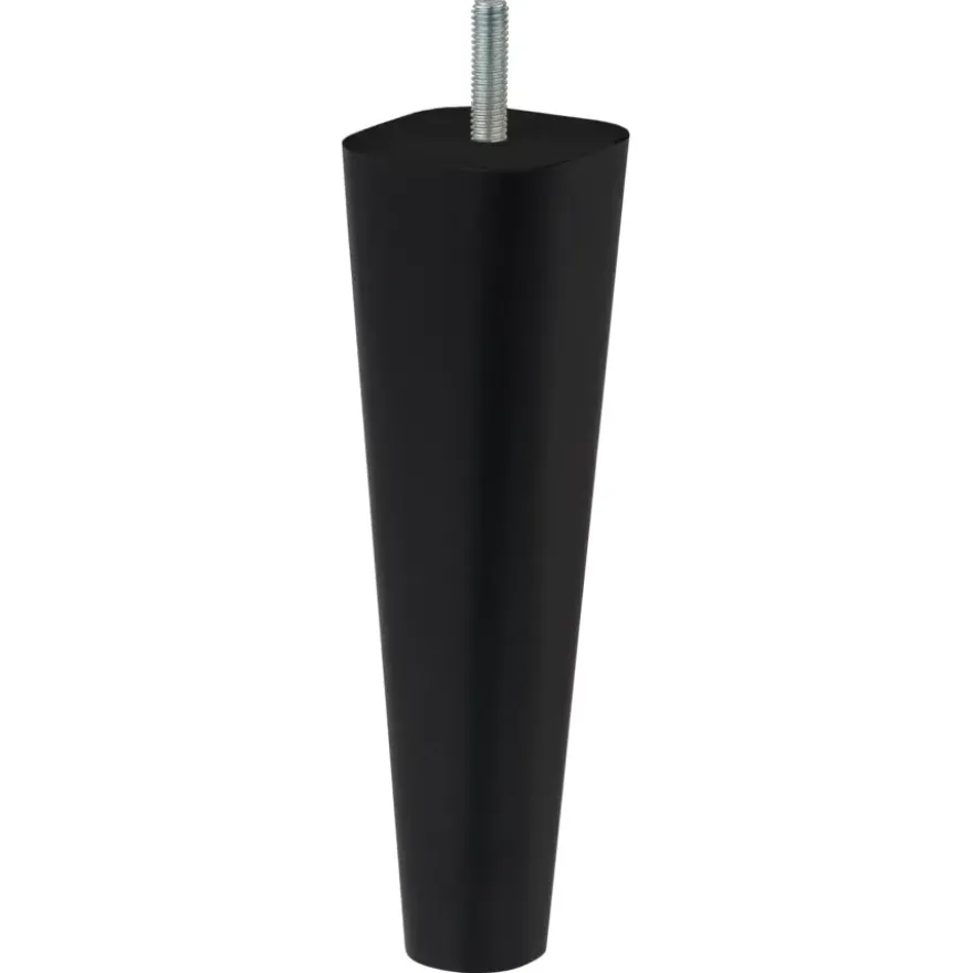 Duraline meubelpoot vierkant/rond zwart 18 cm
