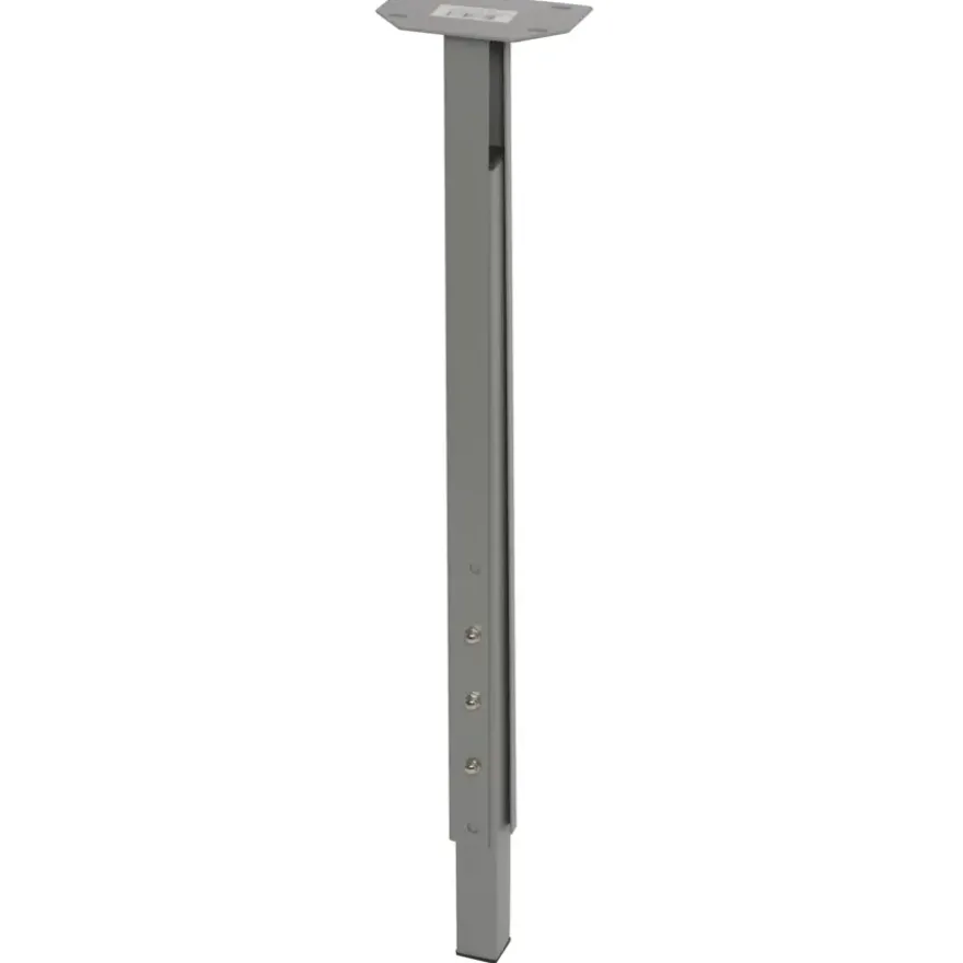 Duraline meubelpoot vierkant metaal grijs 30x30 mm verstelbare hoogte