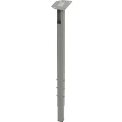 Duraline meubelpoot vierkant metaal grijs 30x30 mm verstelbare hoogte