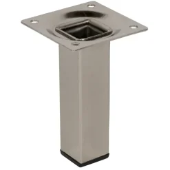 Duraline meubelpoot vierkant RVS-look 2,5x2,5x10 cm