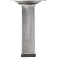 Duraline meubelpoot vierkant RVS-look 2,5x2,5x10 cm