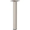 Duraline meubelpoot vierkant zand / beige staal 2,5x2,5x25 cm