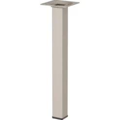 Duraline meubelpoot vierkant zand / beige staal 2,5x2,5x25 cm