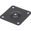 Duraline montageplaat voor meubelpoot zwart staal 6x6 cm