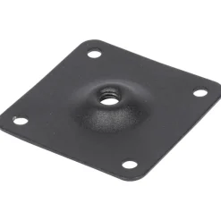 Duraline montageplaat voor meubelpoot zwart staal 6x6 cm
