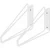 Duraline plankdrager wit metaal 24 x 13,5 cm 2 stuks