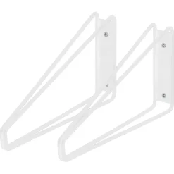 Duraline plankdrager wit metaal 24 x 13,5 cm 2 stuks