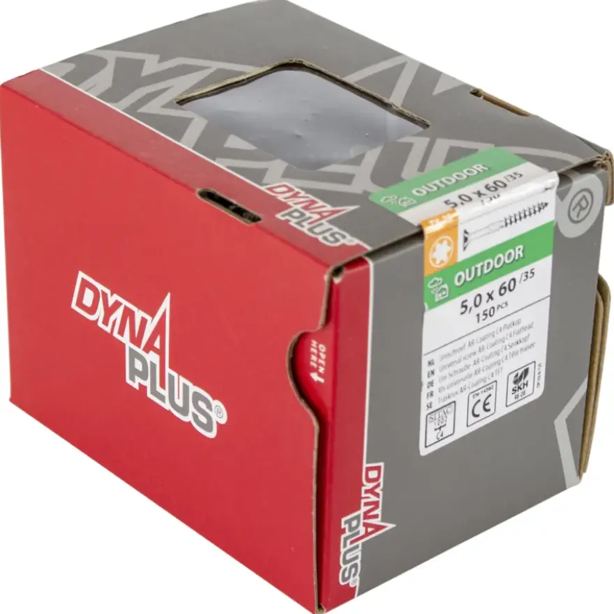 Dynaplus Schroef universeel platkop AR-coating TX25 5.0x60 150 stuks