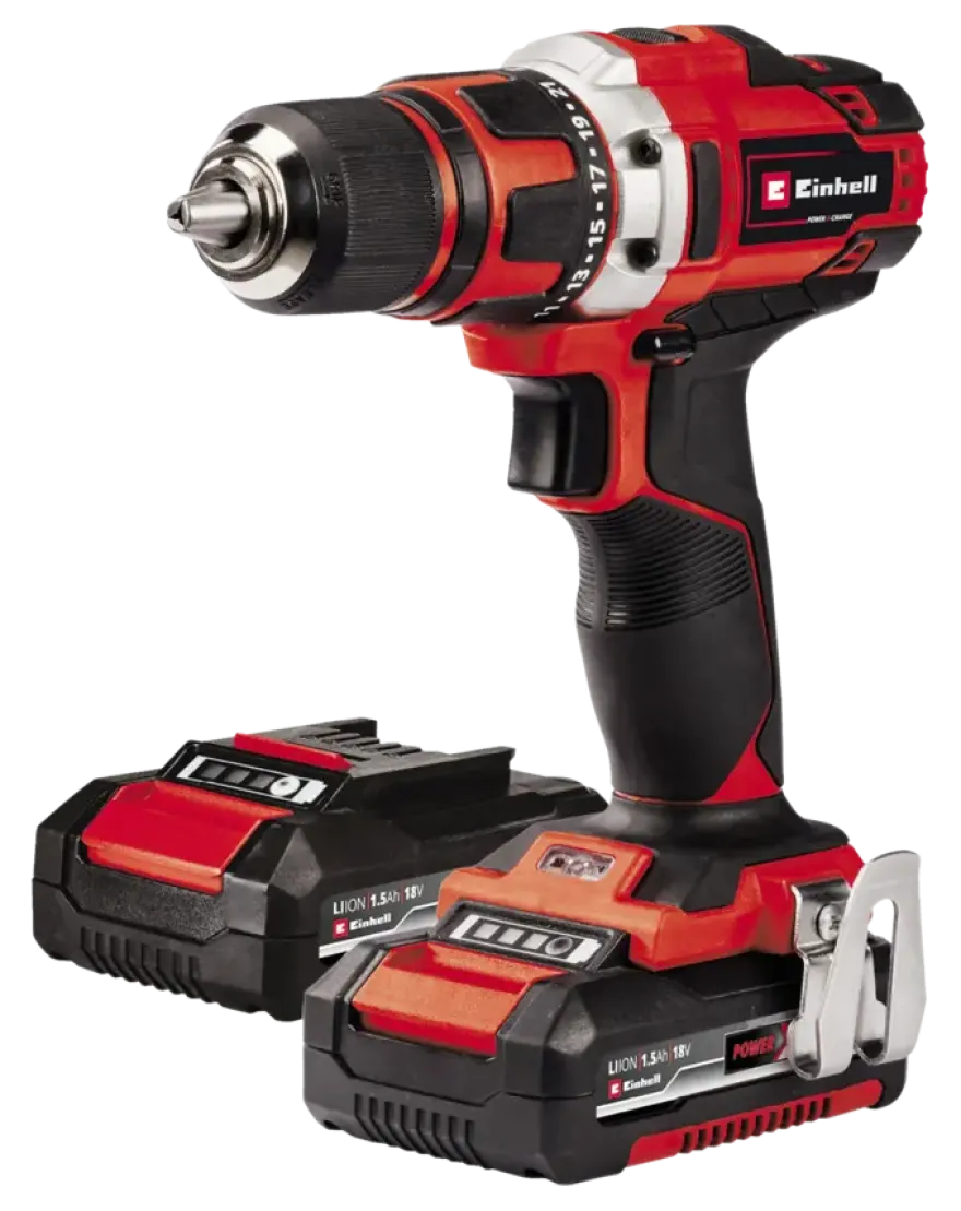 Einhell 18V accuboormachine TE-CD 18/40 LI incl. 2 accu's 1,5Ah + lader + koffer