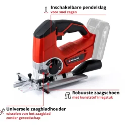Einhell 18V accu decoupeerzaag TE-JS 18/80 LI zonder accu