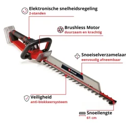 Einhell 18V heggenschaar GP-CH 18/61 (zonder accu)
