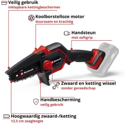 Einhell 18V kettingzaag GE-PS 18/15 Li BL (zonder accu)