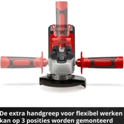 Einhell 18V slijptol / haakse slijper 115mm TC-AG 18/115 LI incl 4.0Ah accu en lader