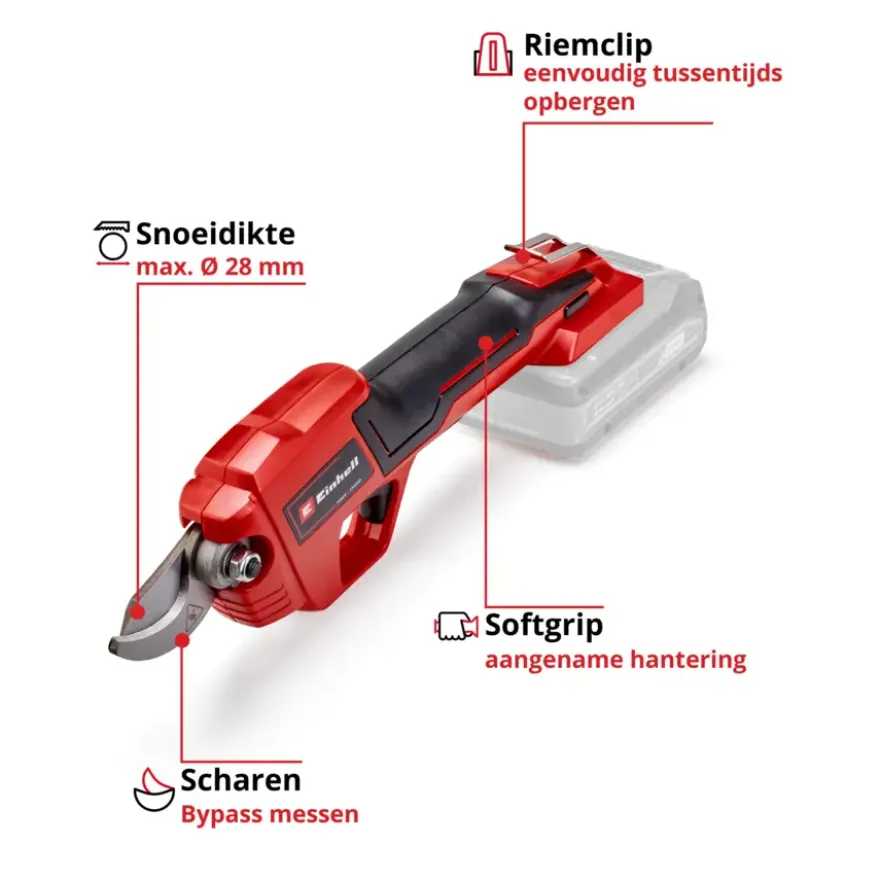 Einhell 18V snoeischaar GE-LS 18 Li (zonder accu)