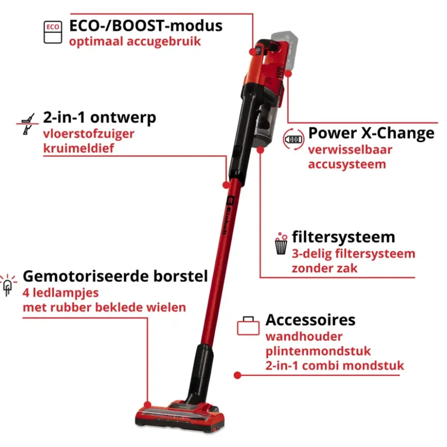 Einhell 18V steelstozuiger TE-SV 18 LI (zonder accu)
