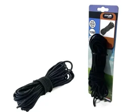 Elastiek koord 4 mm zwart 10 m