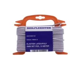 ELASTIEK LATEX/POLY 4MM WIT 15MTR