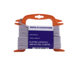 ELASTIEK LATEX/POLY 4MM WIT 10MTR