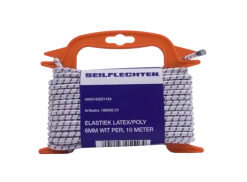 ELASTIEK LATEX/POLY 6MM WIT 10MTR