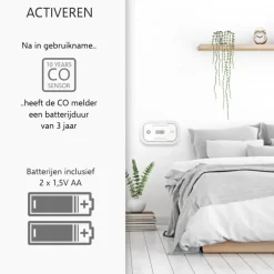 Elro FC5003 koolmonoxidemelder inclusief 2 jaar AA-batterij