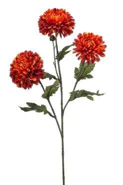 Emerald kunstbloem Mum spray oranje 73cm