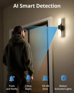 Eufy S100 Beveiligingscamera voor buiten met Lamp Wired